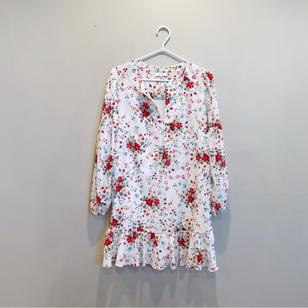Parker Nola Floral Long Sleeve Shift Dress